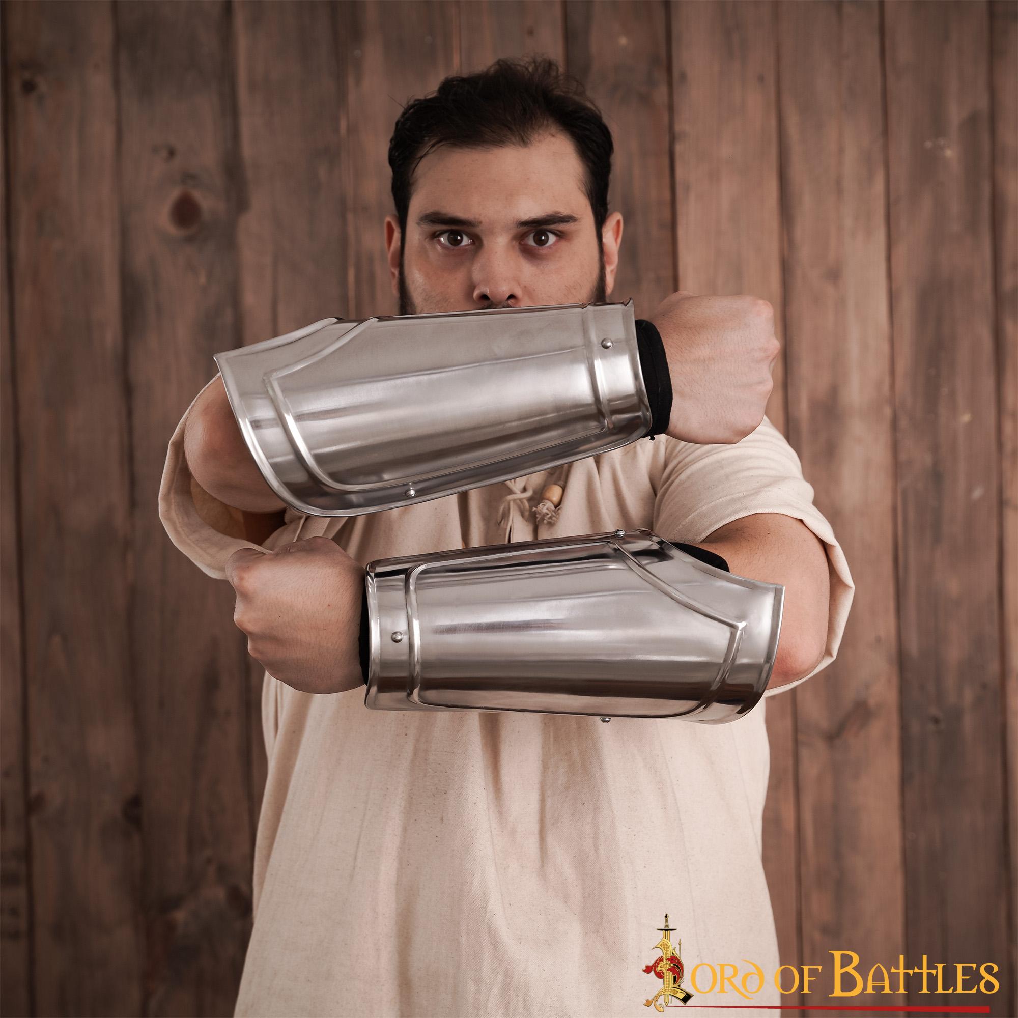 Mittelalterliche  Armschienen, poliert 1,3mm