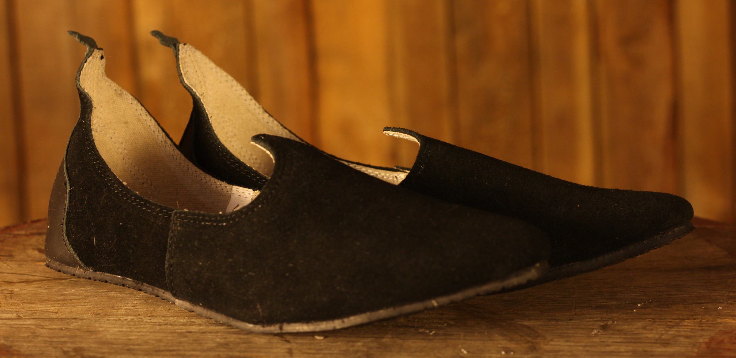 Mittelalterschuh aus Echtleder schwarz