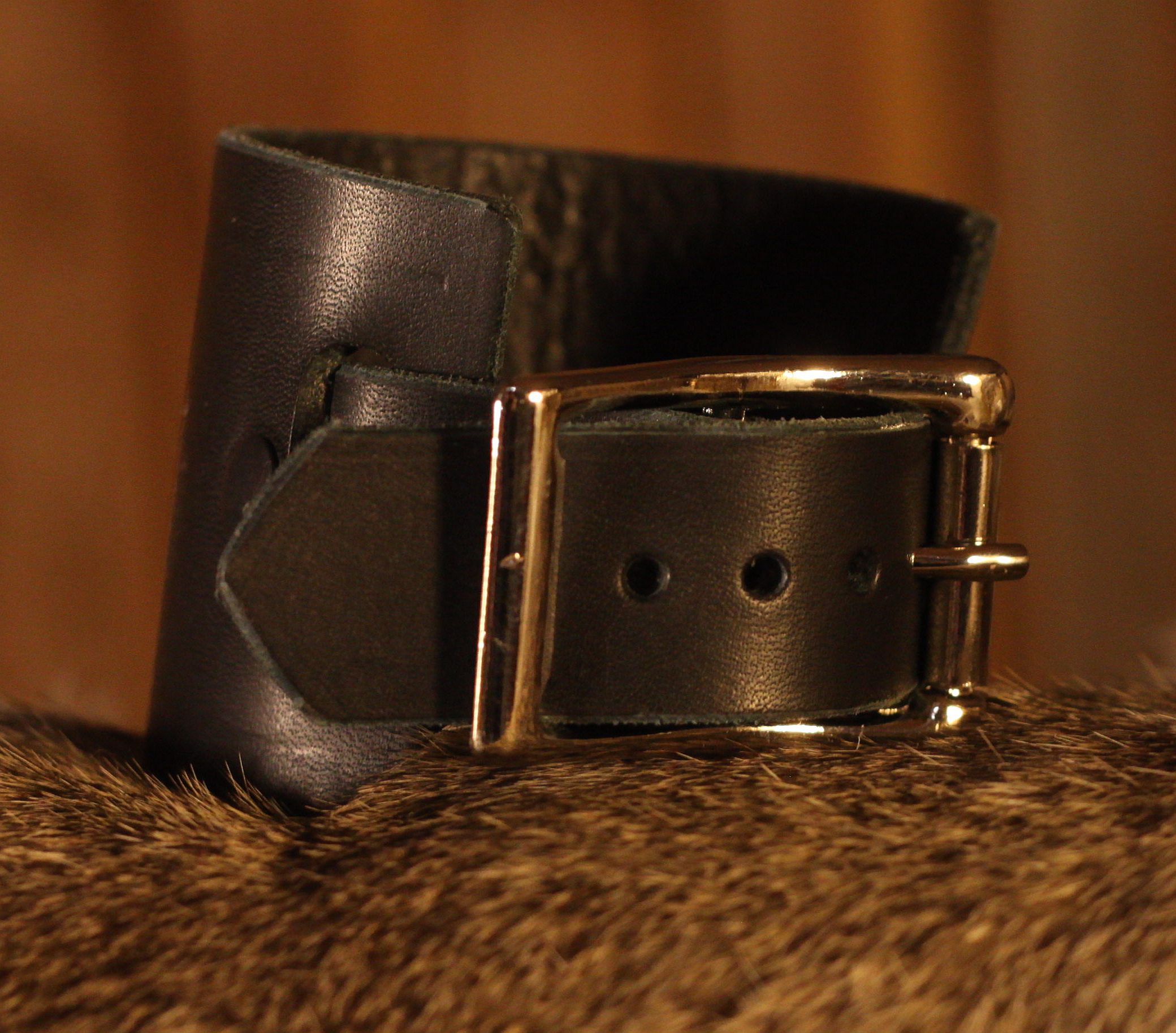 Lederarmband 6cm Fenris schwarz