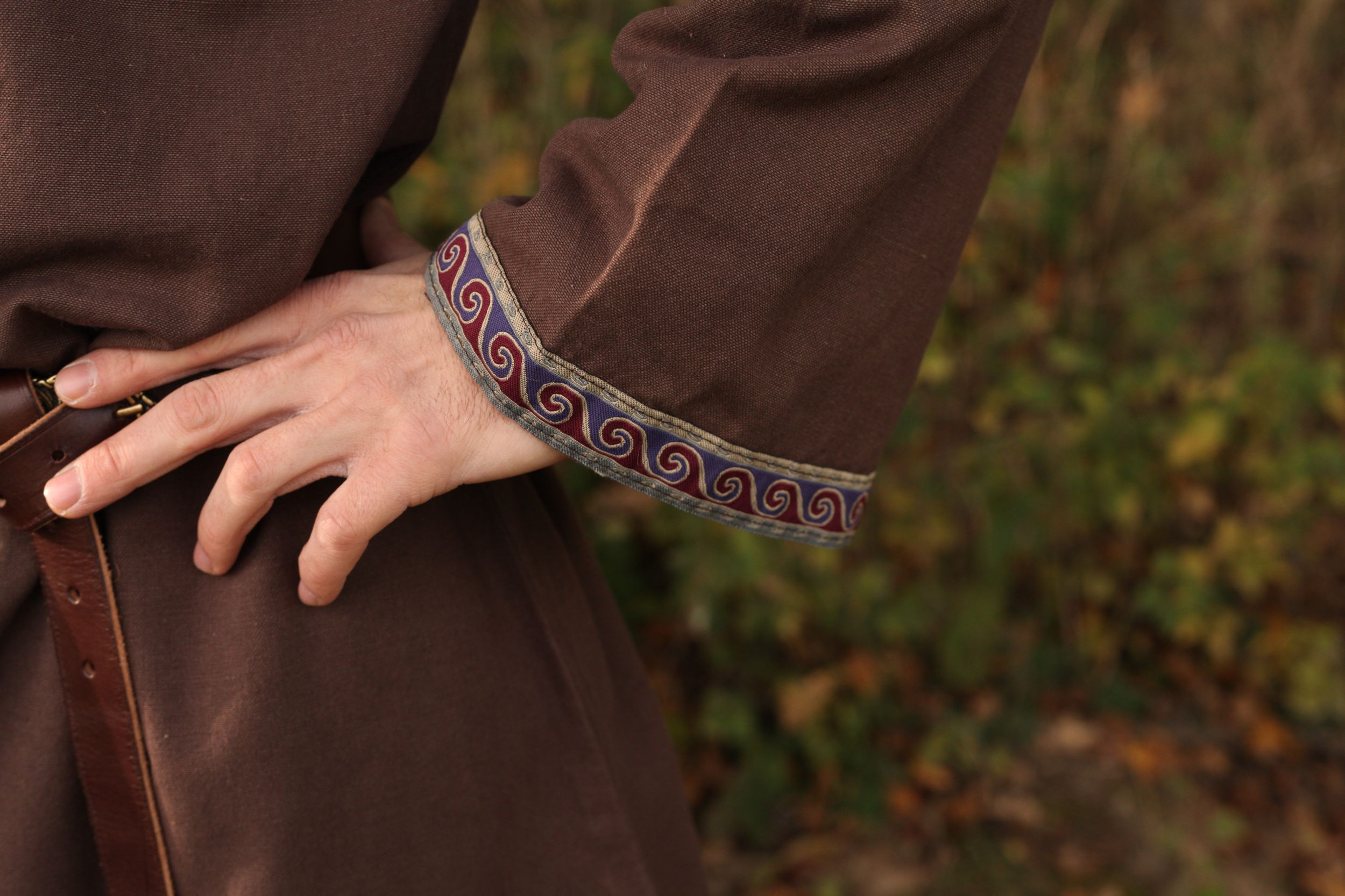 Langarm-Tunika mit Bordüre