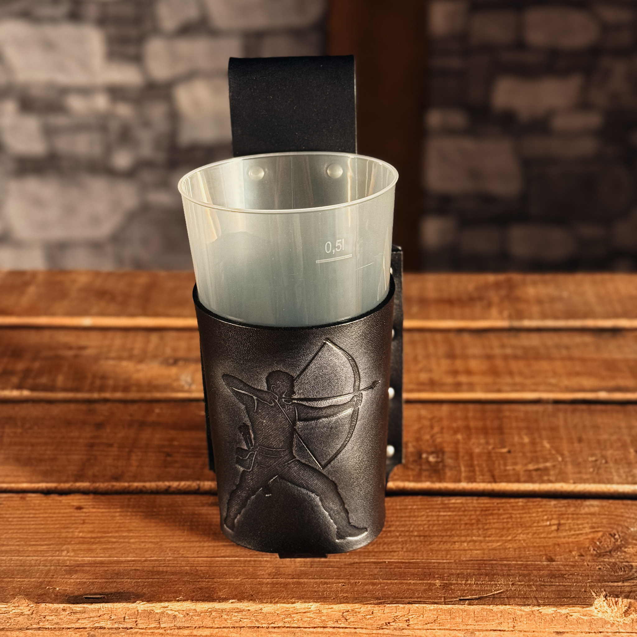 BecherBoss Getränkehalter Bogenschütze schwarz