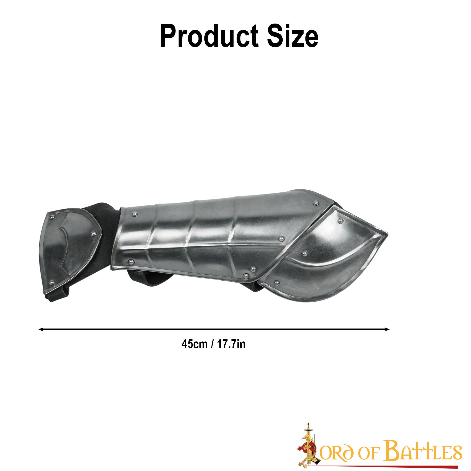 Mittelalterliche Armschienen mit Ellbogen-Schutz