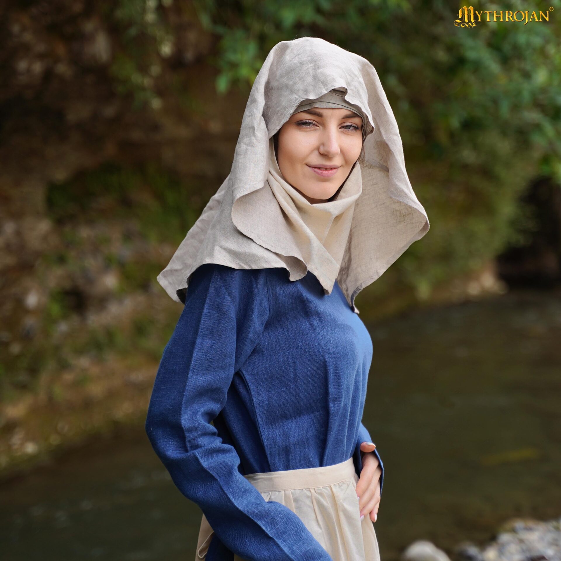 Schleier aus Leinen, naturfarben