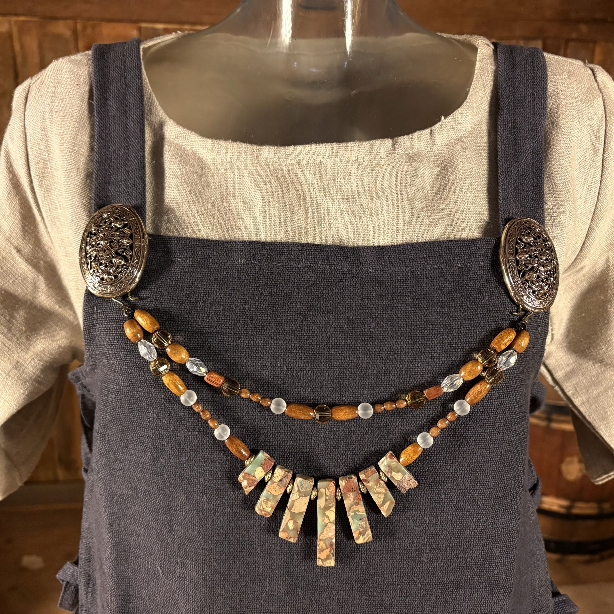 Fibelkette mit Steinstäbchen