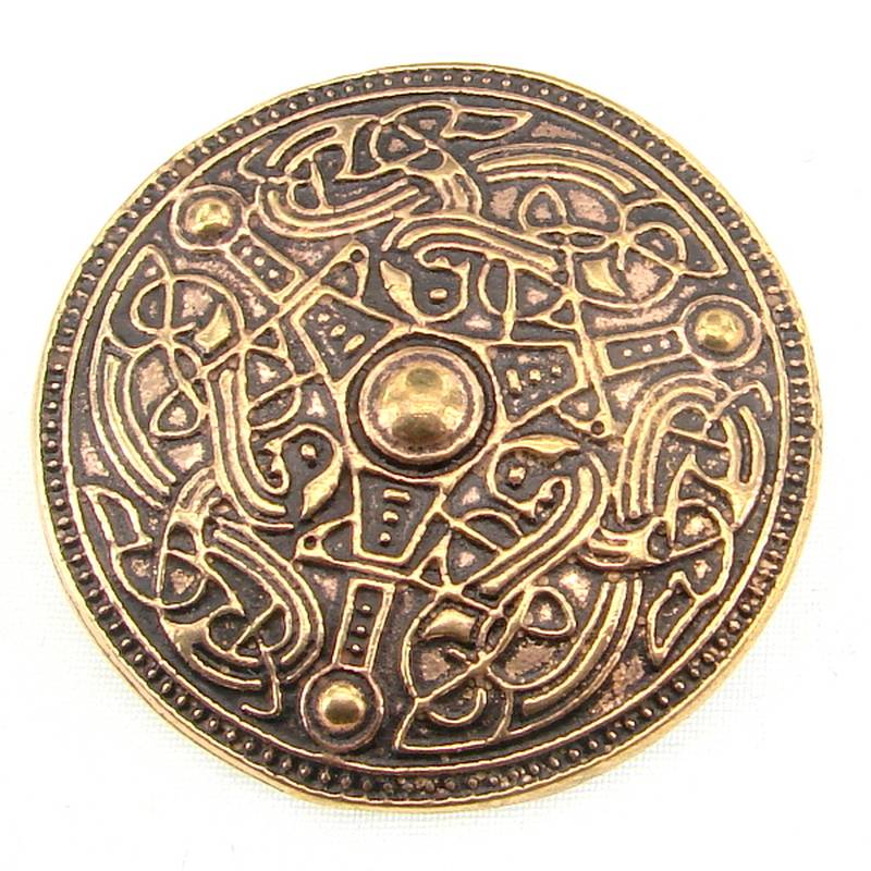 Bronze Wikinger Rundbrosche