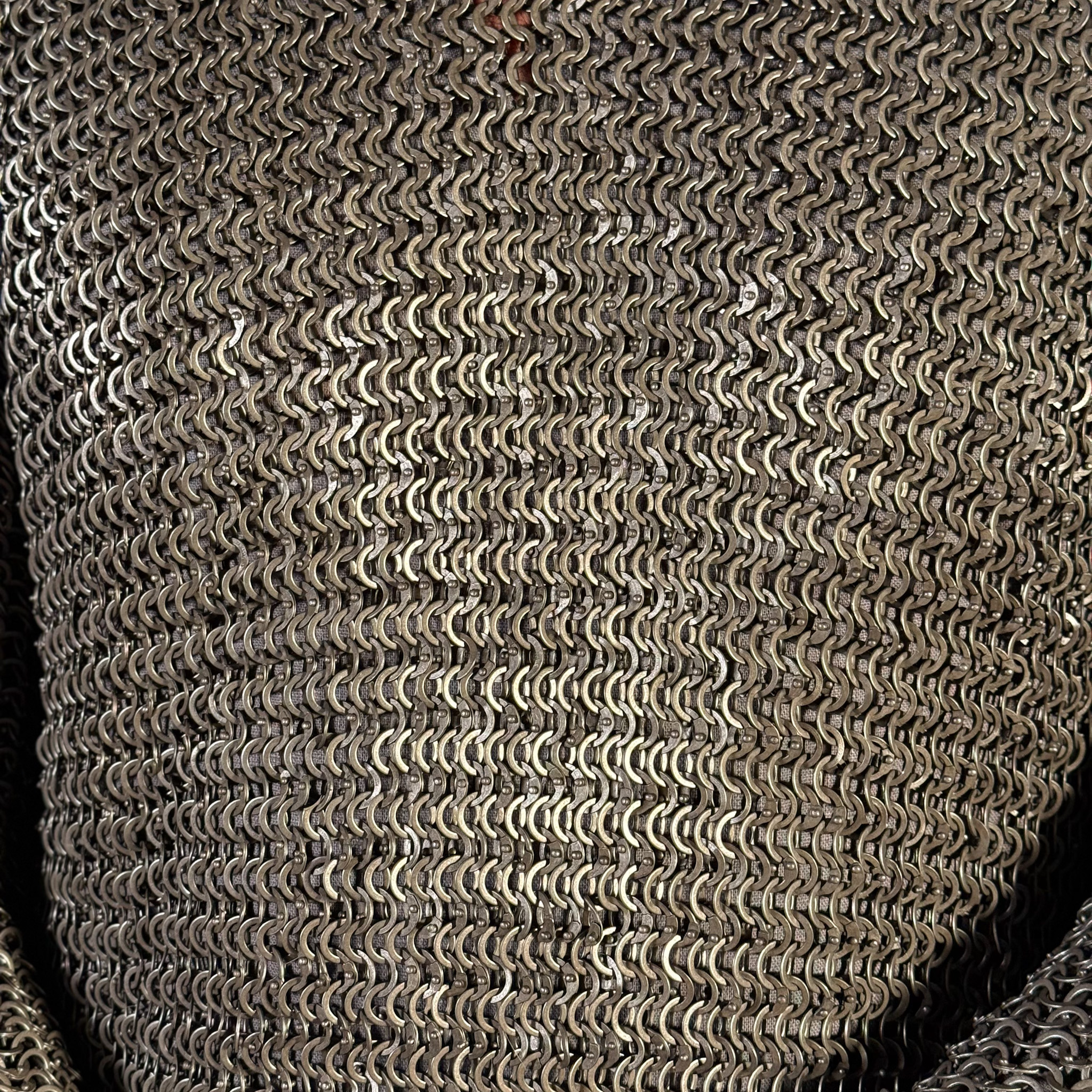 Kettenhemd Flachring, vernietet Haubergeon