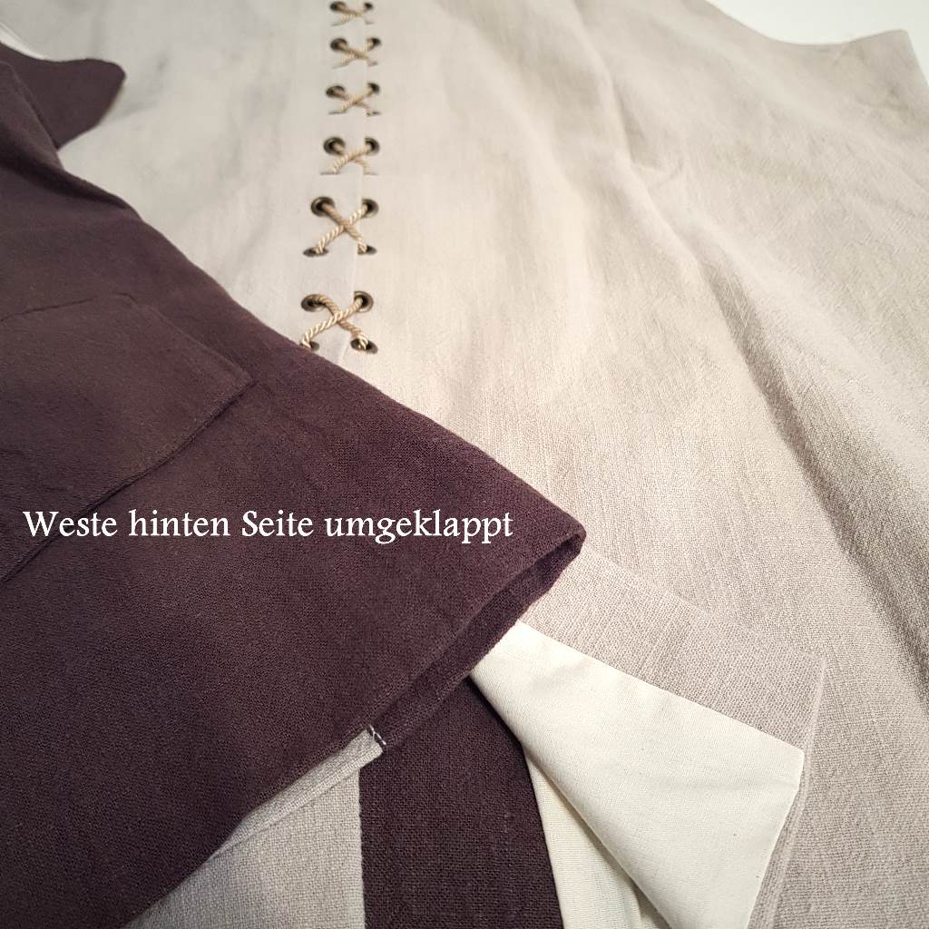 Leinenweste Jamie, dunkelbraun