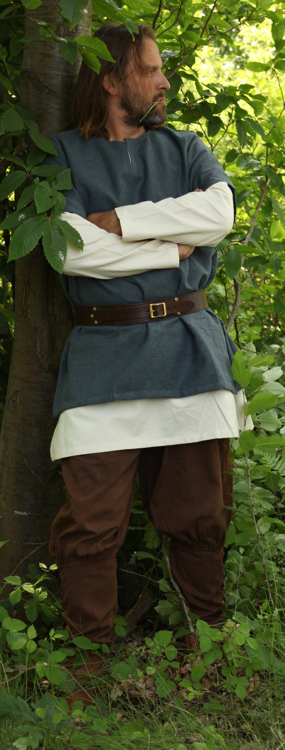 Kurzarmtunika Aegir Grau