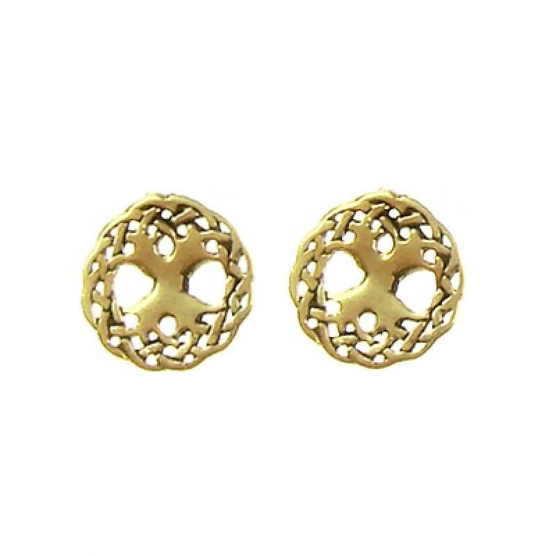 Bronze-Ohrstecker Lebensbaum