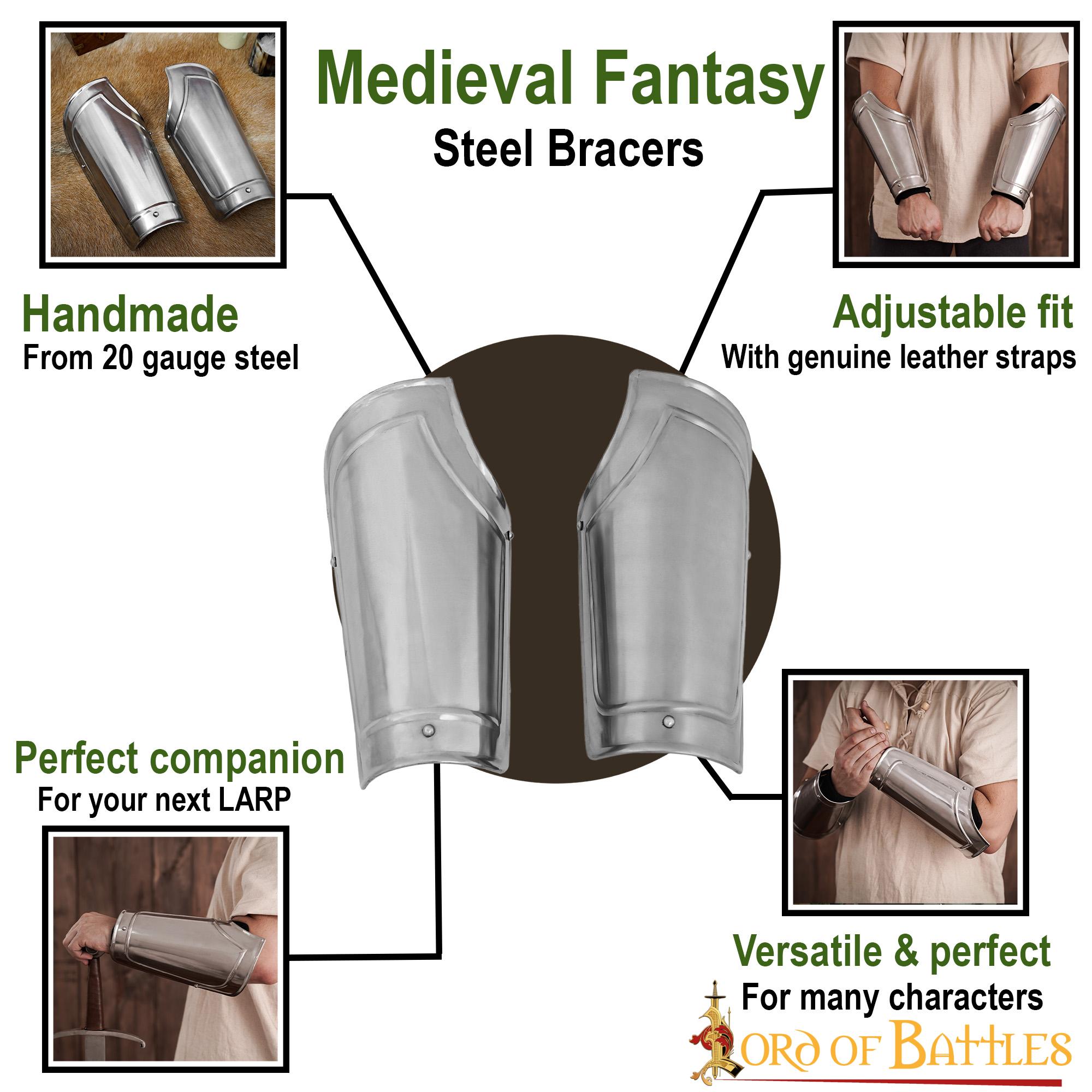 Mittelalterliche  Armschienen, poliert 1,3mm