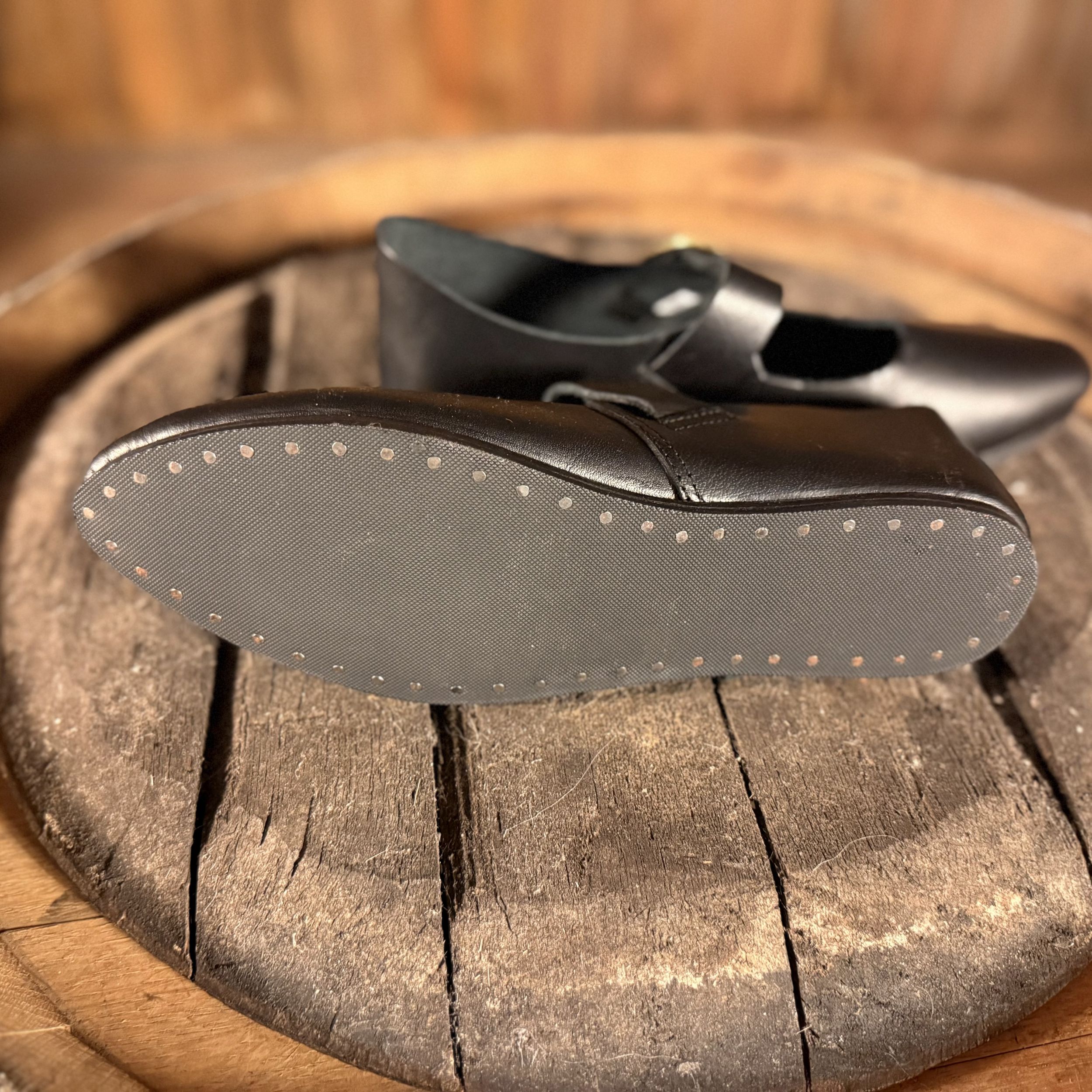 Schwarze Damen-Riemenschuhe Grete