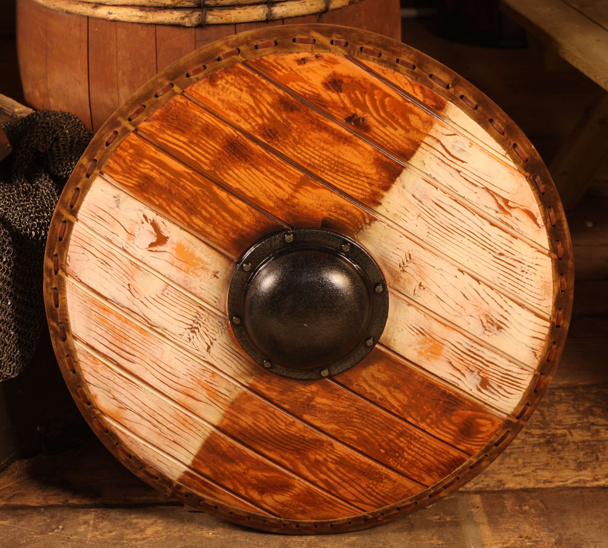 Thegn Schild Holz/weiß 70cm