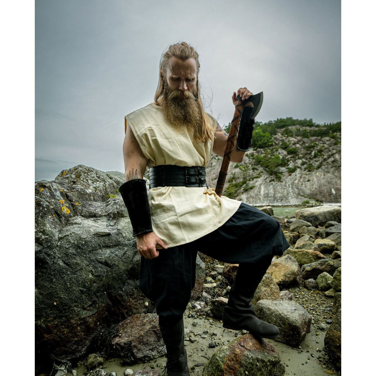 Ärmellose Tunika, beige