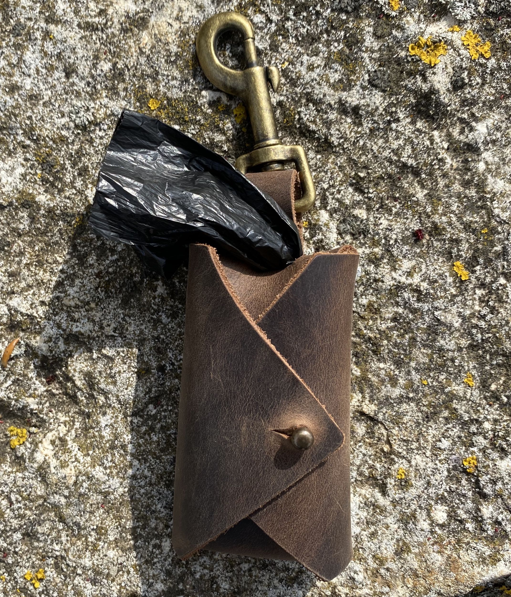 Hundekotbeutel-Halter aus Leder