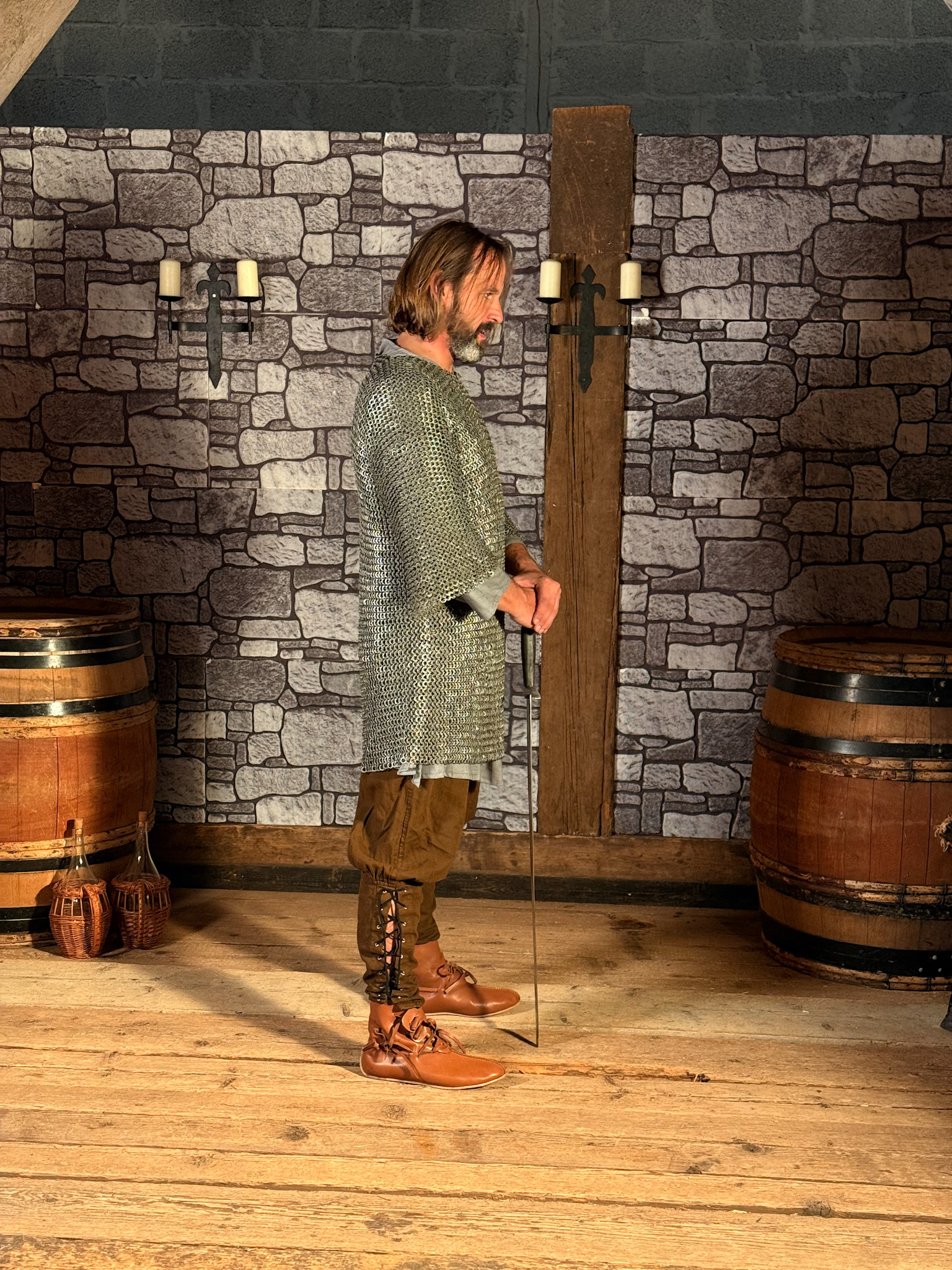 Kettenhemd Flachring, vernietet Haubergeon