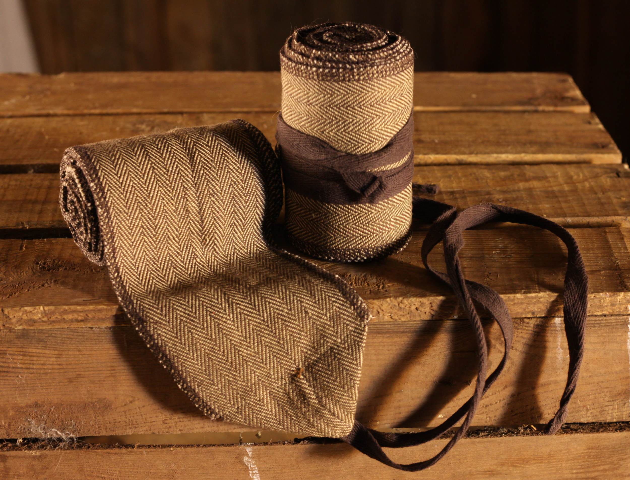 Wadenwickel mit Fischgrätmuster