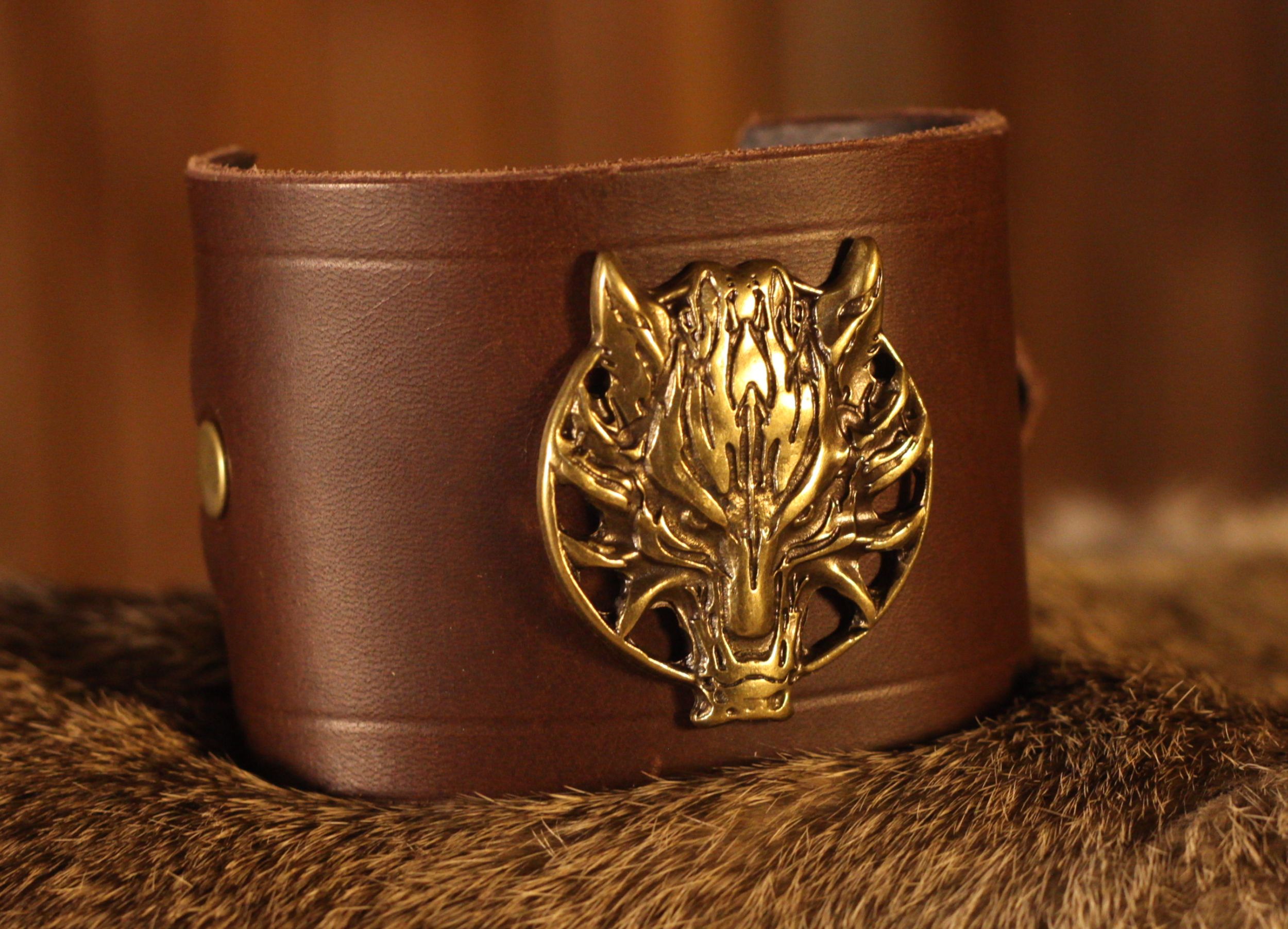 Lederarmband 6cm Fenris braun