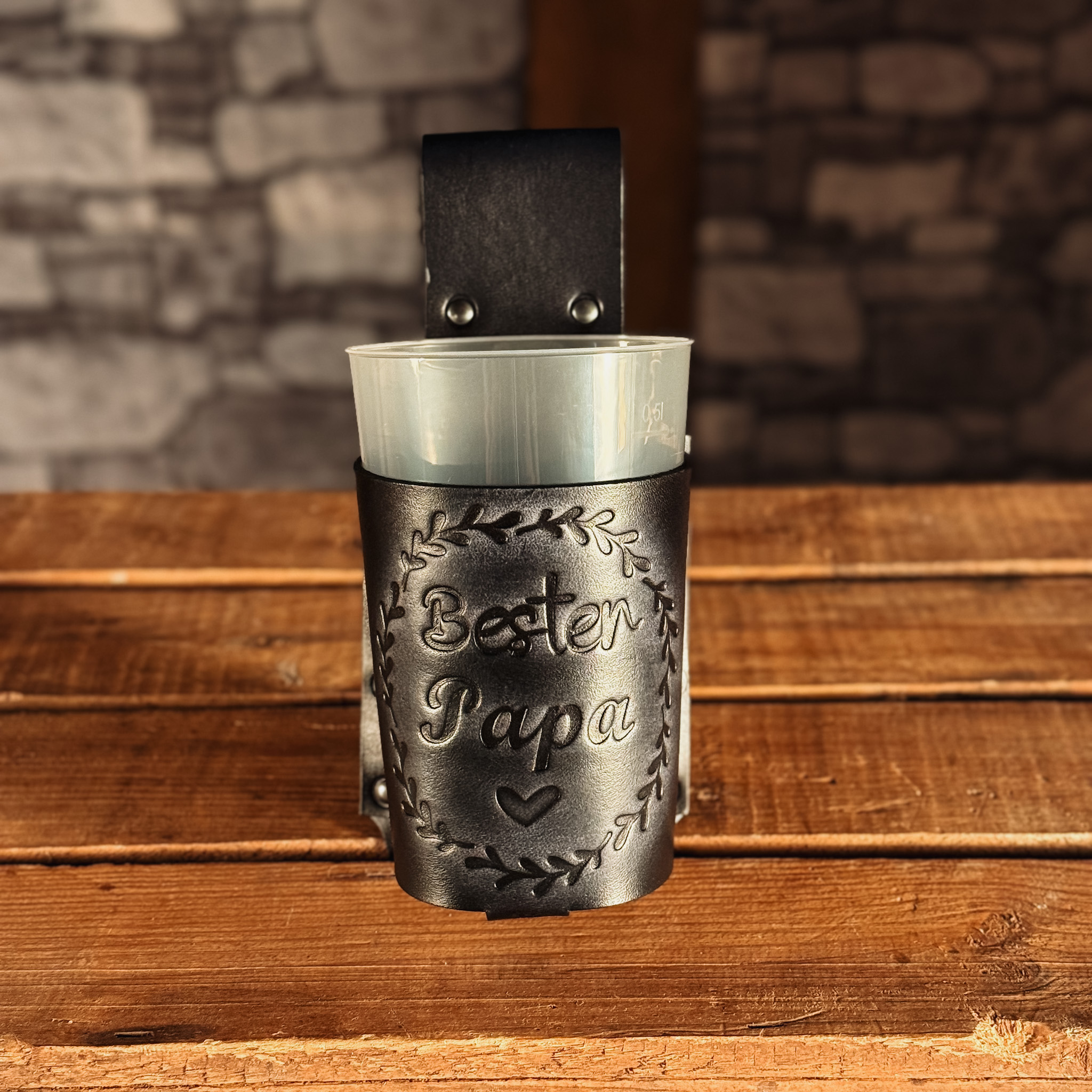 BecherBoss Getränkehalter Bester Papa schwarz