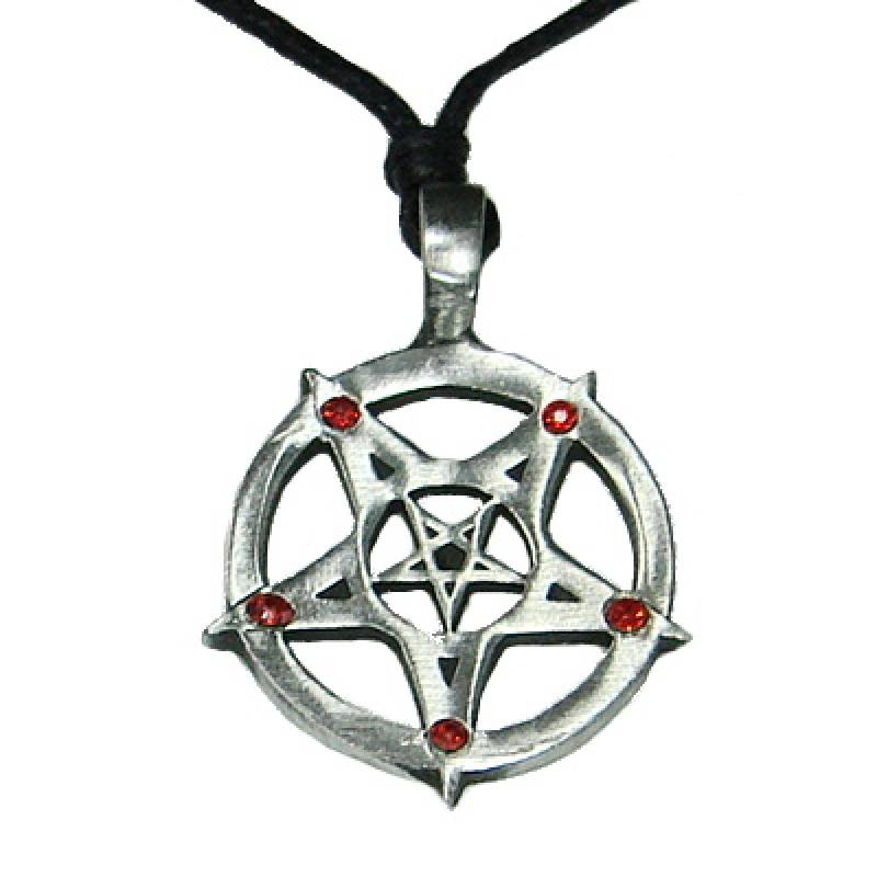 Zinnanhänger Pentagramm Spitze unten