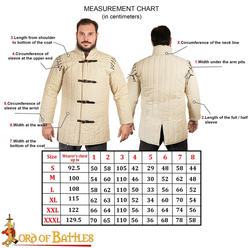 Mittelalterlicher Gambeson (Typ 1), natur