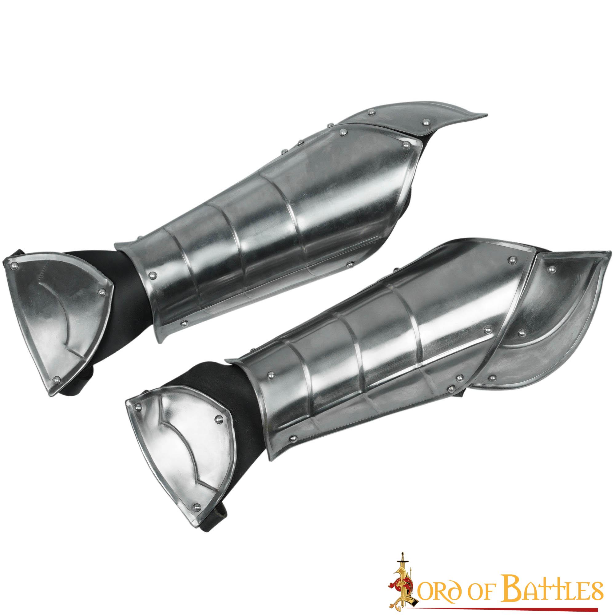 Mittelalterliche Armschienen mit Ellbogen-Schutz