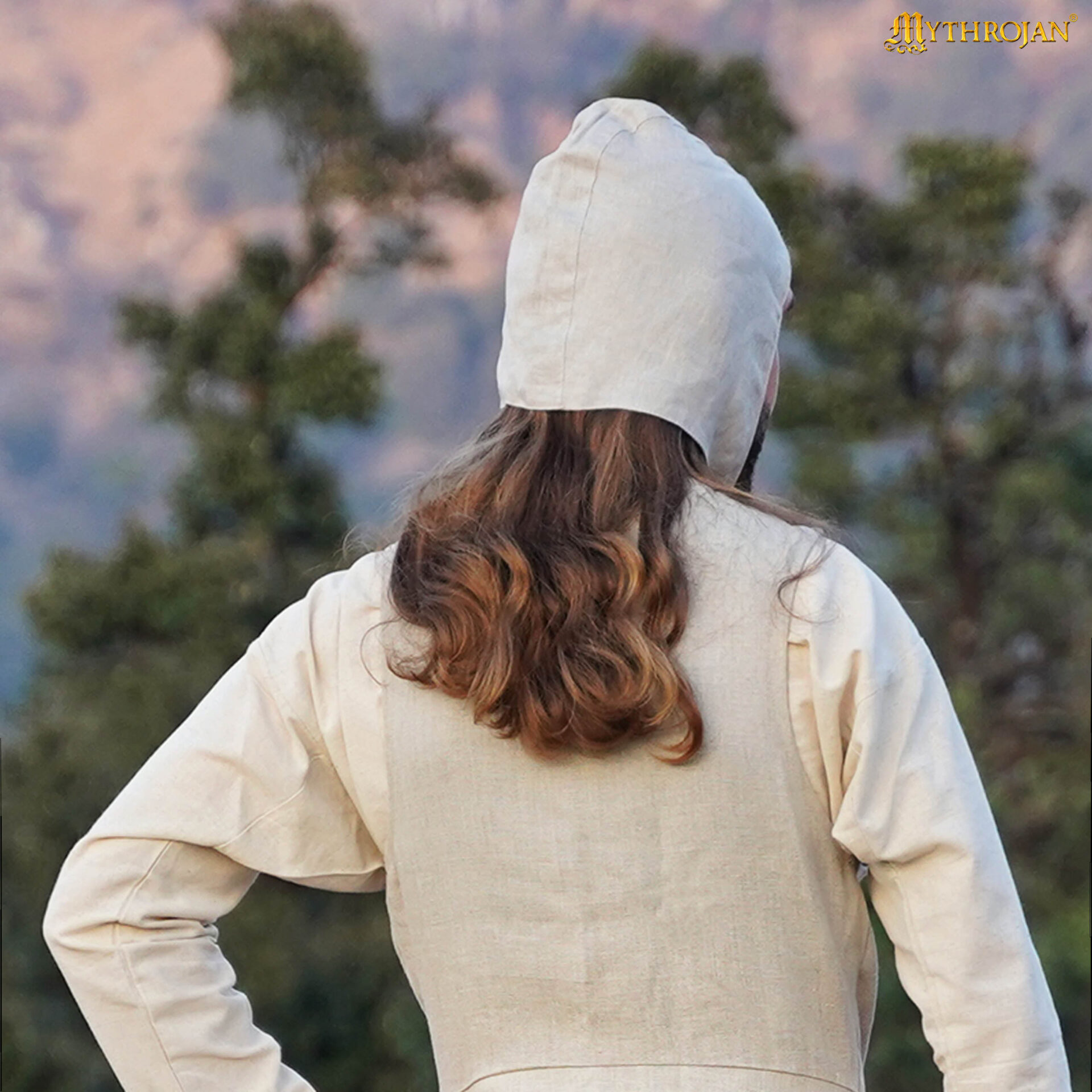 Leinen Bundhaube, Naturfarben