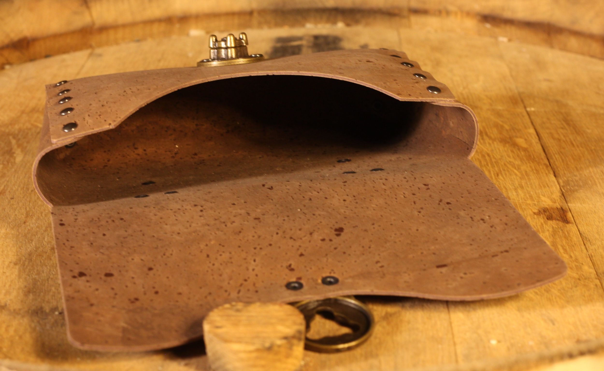 Braune mittelalterliche Tasche (veganes Leder)