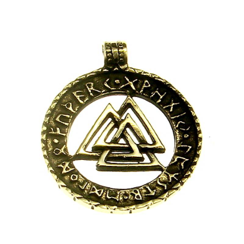 Bronzeanhänger Valknut