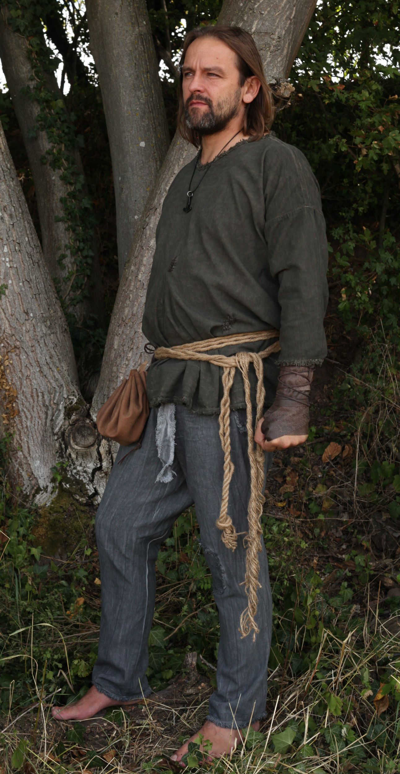 Lange Lederarmwickel