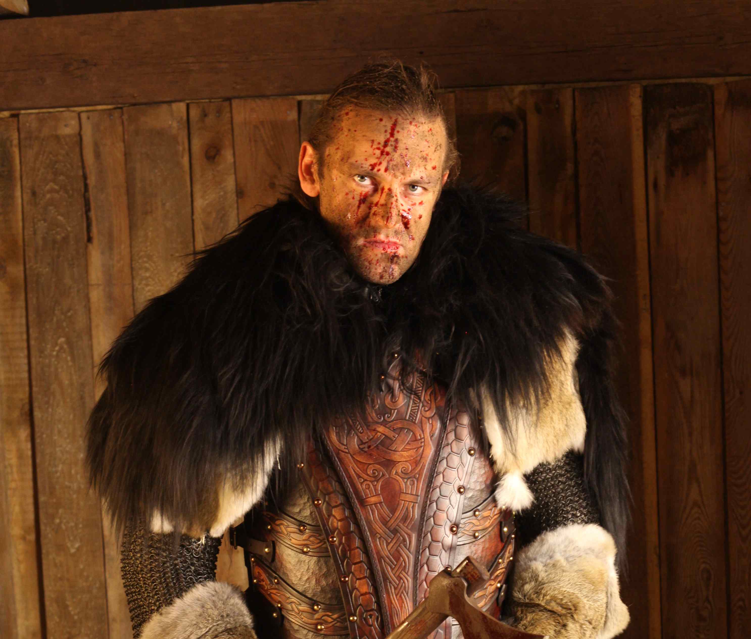 LARP Fellüberwurf schwarz/braun