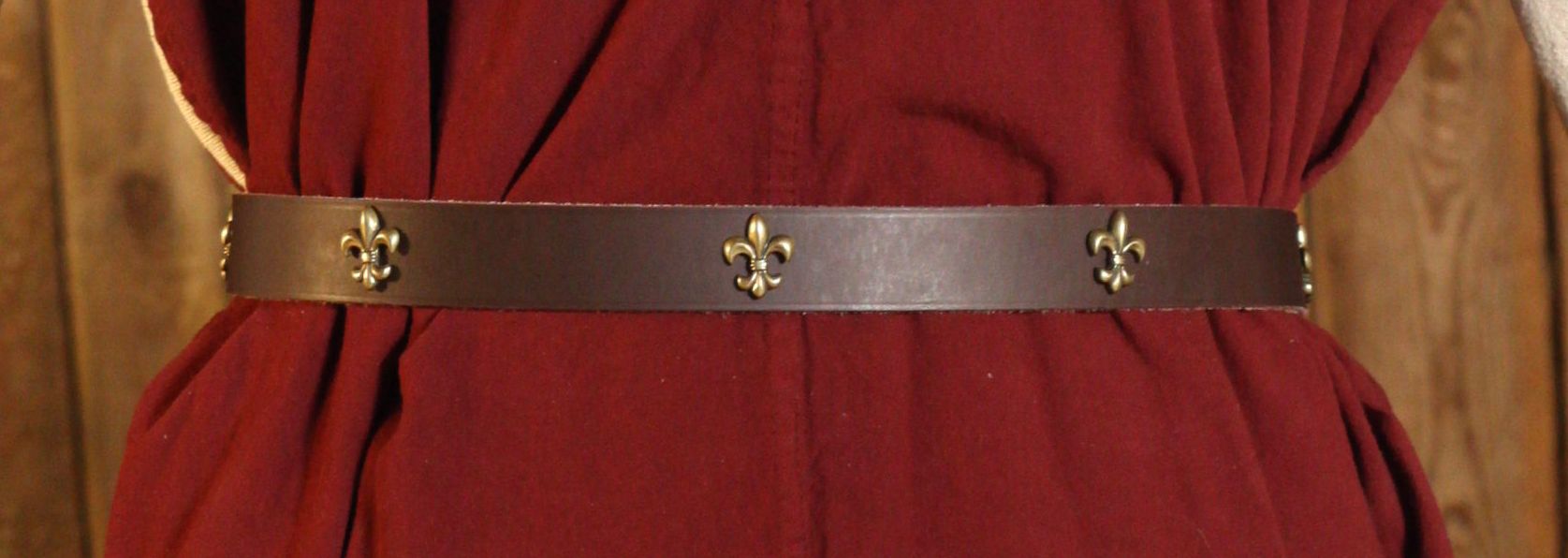 Edler Langgürtel mit Adlerwappen, 4cm, braun
