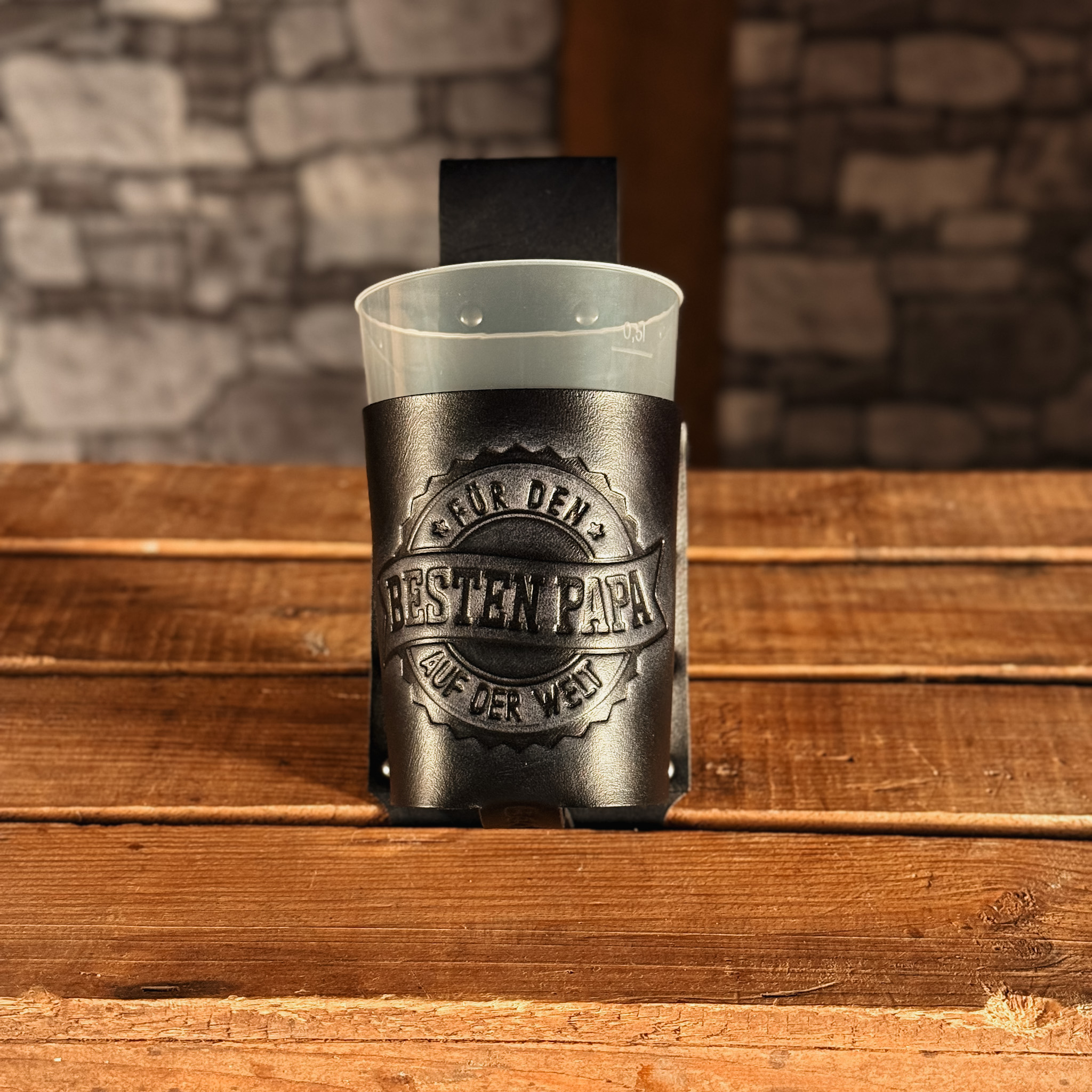 BecherBoss Getränkehalter Bester Papa schwarz