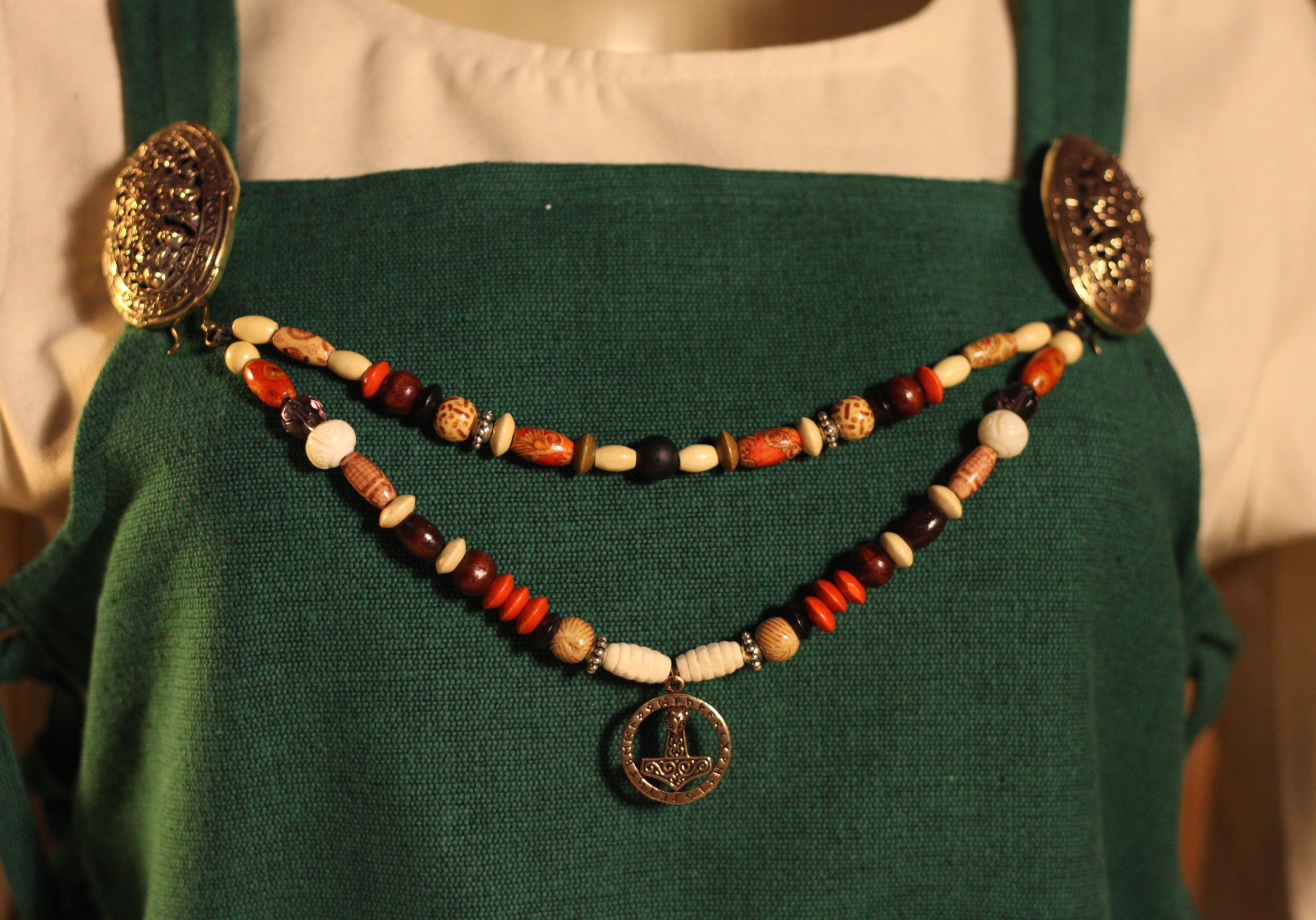 Fibelkette im Wikingerstil mit Thorshammer