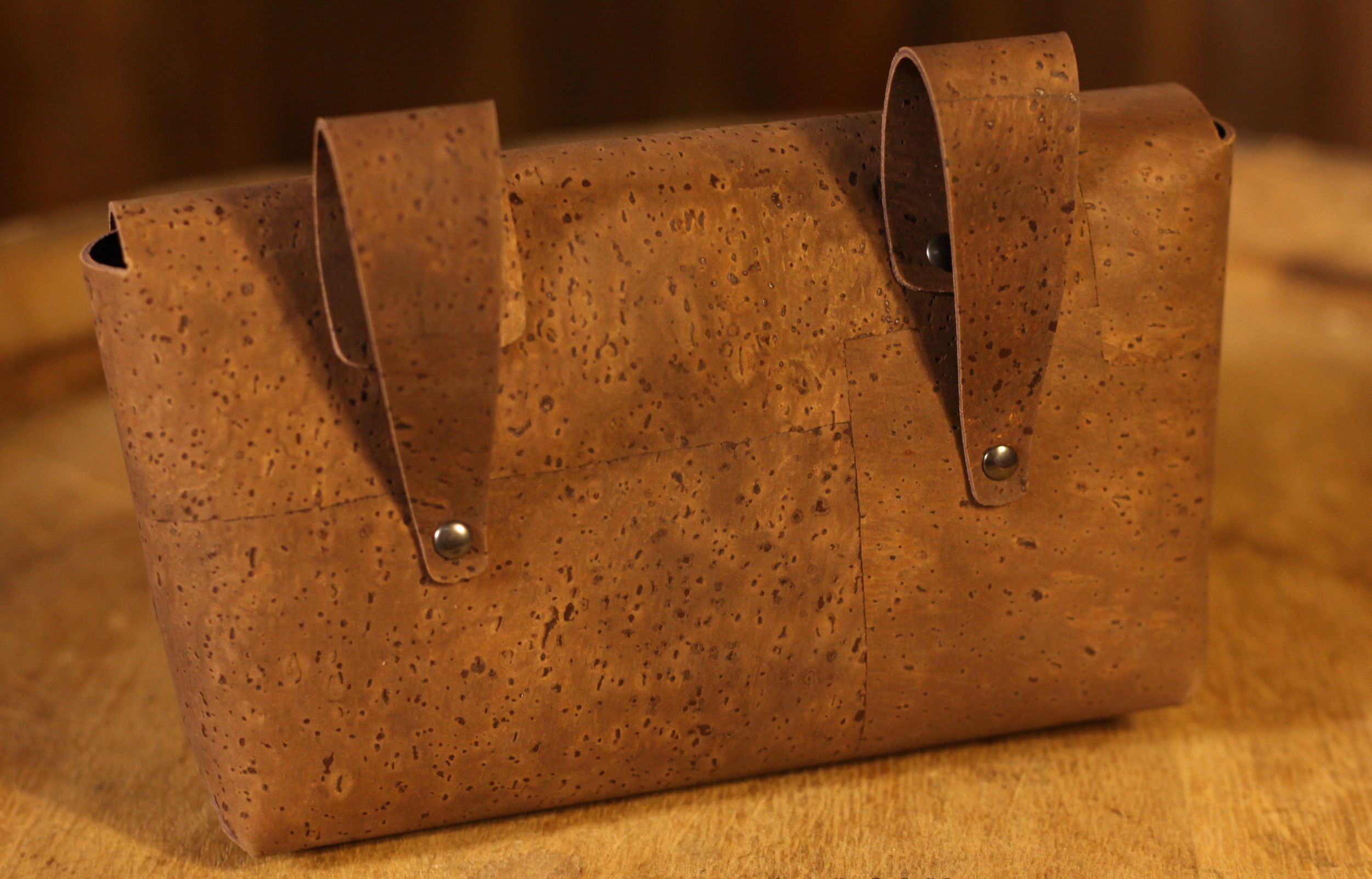 Braune mittelalterliche Tasche (veganes Leder)