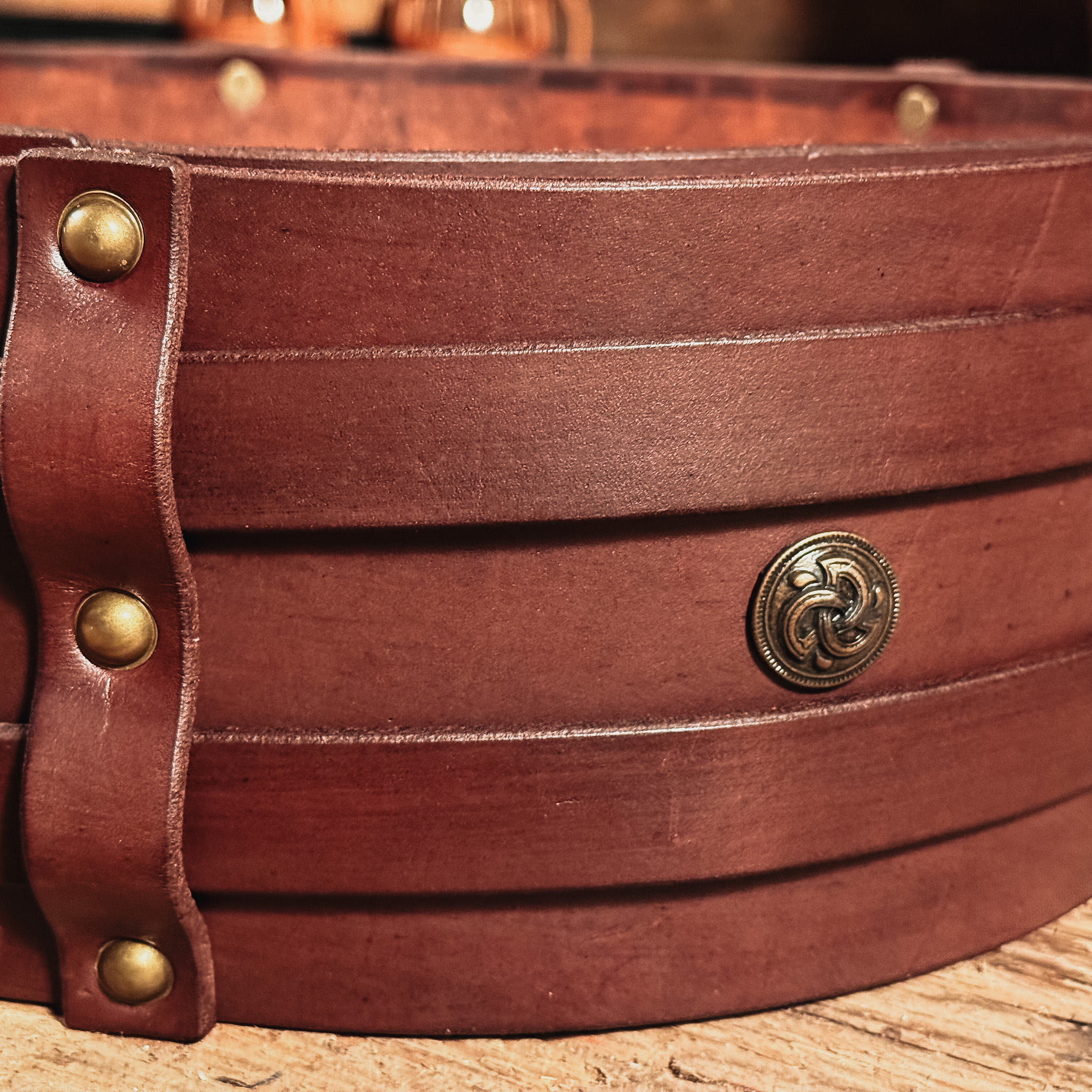 Dunkelbrauner Doppelgürtel Bjarne 11,5cm