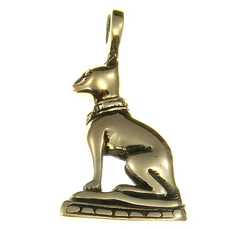 Bronzeanhänger Bast Katze