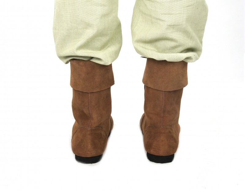 Geschnürte Stulpenstiefel, braun