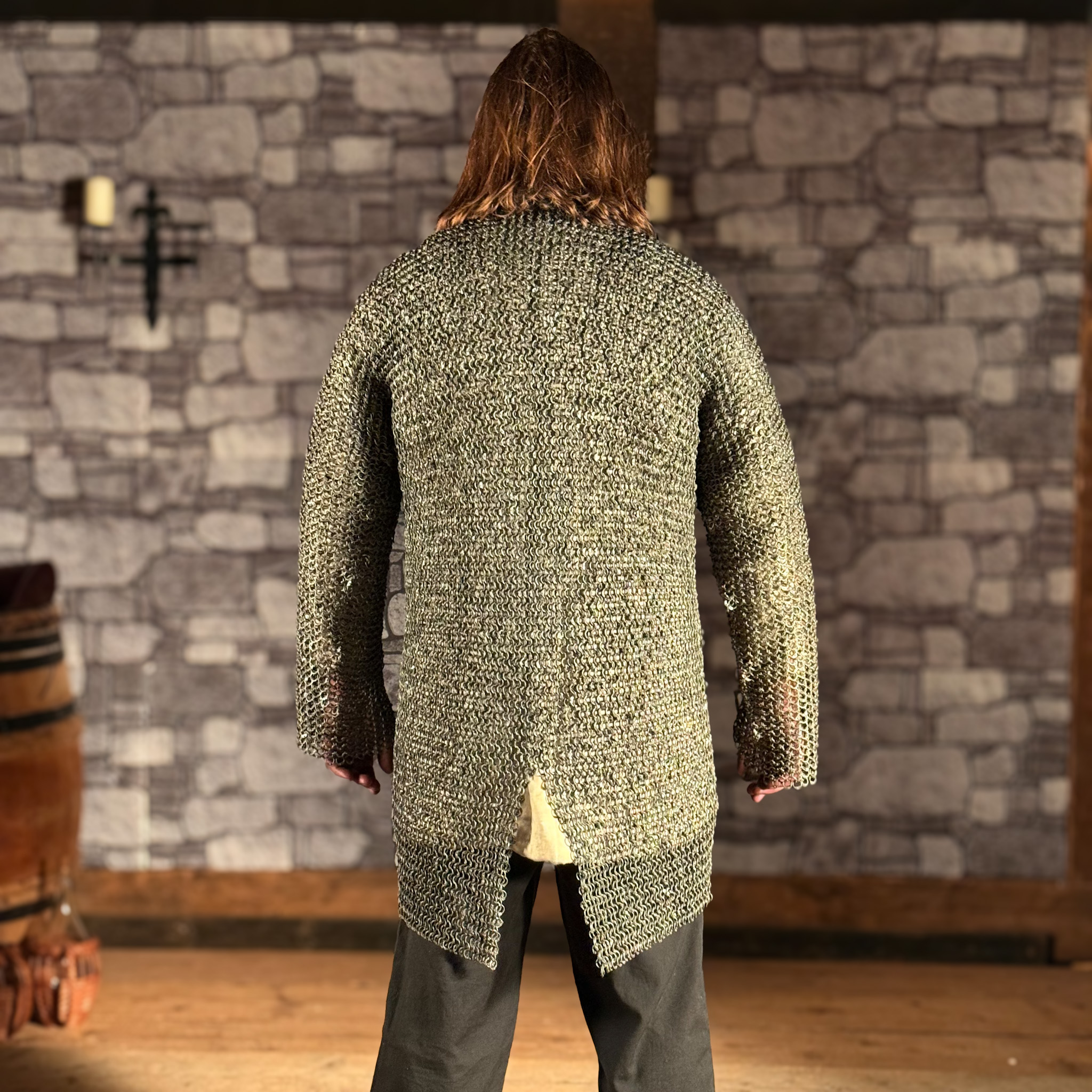 Kettenhemd Hauberk Rundring Vernietet 10mm