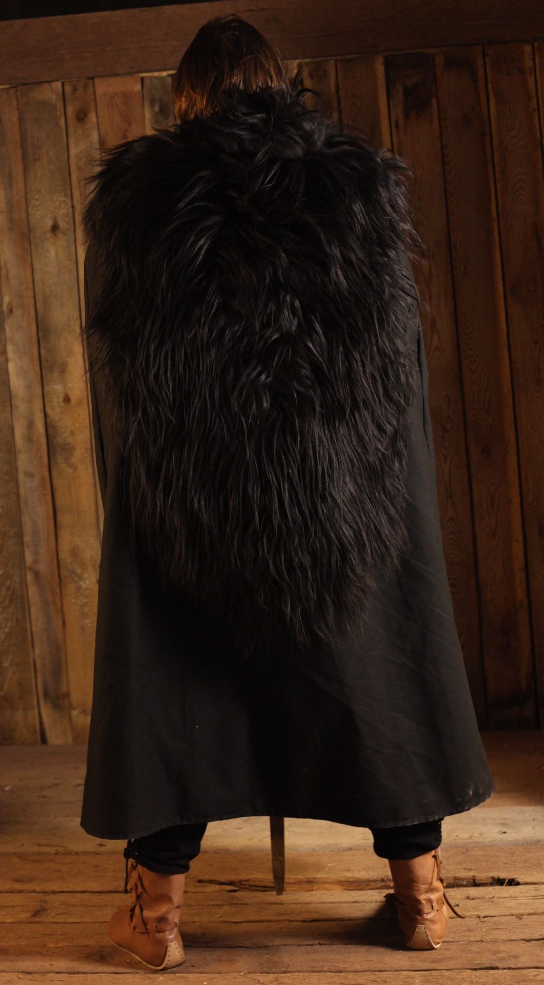LARP Umhang mit Fellüberwurf